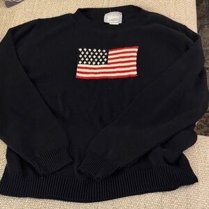 Vintage Blair Crewneck Sweater with American Flag